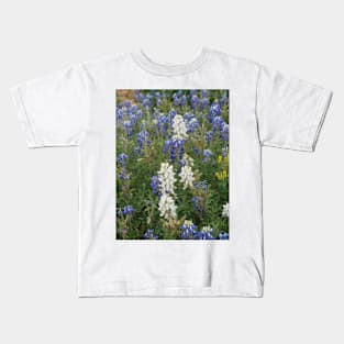 White bluebonnets Kids T-Shirt